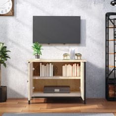 Vidaxl TV omarica z vrati sonoma hrast 60x35x45 cm inženirski les