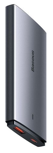 Baseus GAN5 Pro USB-C USB-A 65W 1,5A ultra tanek adapter za hitro polnjenje za 230V omrežje potovalno napajanje za ves dan