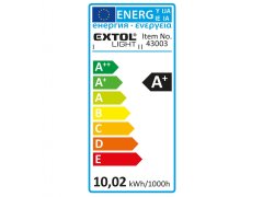 Extol Light LED žarnica klasična, 800lm, 9W, E27, toplo bela