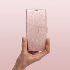 OEM MEZZO Knjižna torba za OPPO RENO 14 / 14F mandala zlato roza
