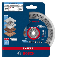 BOSCH Professional diamantna rezalna plošča EXPERT MultiMaterial X-LOCK, 125 x 22,23 x 2,4 x 12 mm (2608900670)