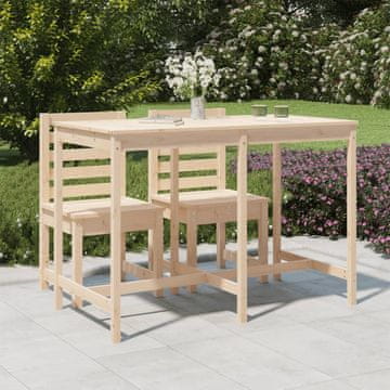 Vidaxl vidaXL Vrtna miza, 159,5 x 82,5 x 110 cm, masivni borov les