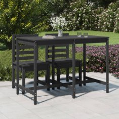 Vidaxl Vrtna miza siva 159,5x82,5x110 cm trdna borovina