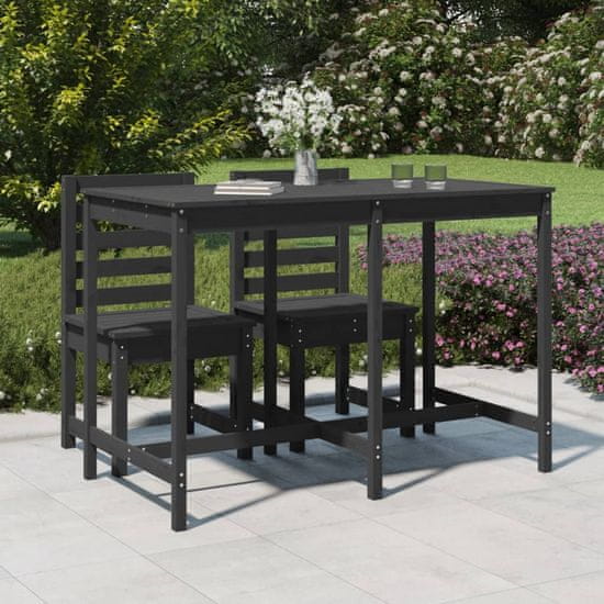 Vidaxl Vrtna miza siva 159,5x82,5x110 cm trdna borovina