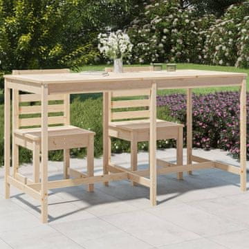 Vidaxl vidaXL Vrtna miza, 203,5x90x110 cm, borovina