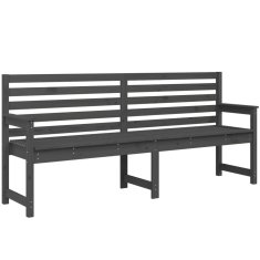 Vidaxl Vrtna klop siva 203,5x48x91,5 cm trdna borovina