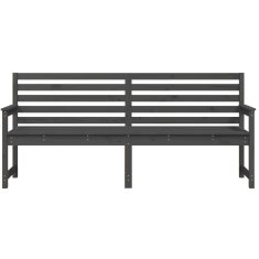 Vidaxl Vrtna klop siva 203,5x48x91,5 cm trdna borovina