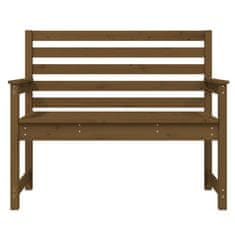 Vidaxl Vrtna klop medeno rjava 109x48x91,5 cm trdna borovina