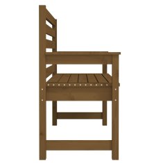 Vidaxl Vrtna klop medeno rjava 109x48x91,5 cm trdna borovina