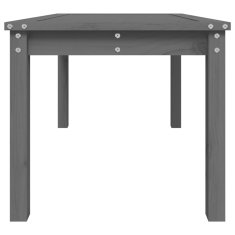 Vidaxl Vrtna miza siva 82,5x50,5x45 cm trdna borovina
