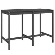 Vidaxl Vrtna miza siva 159,5x82,5x110 cm trdna borovina