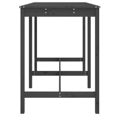 Vidaxl Vrtna miza siva 159,5x82,5x110 cm trdna borovina