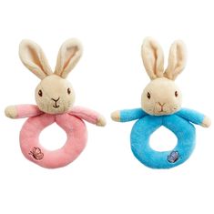Mavrična ropotuljica Ring Rabbit Peter & Flopsy 1 kos