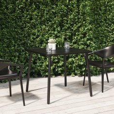 Vidaxl Vrtna miza antracitna 80x80x71 cm jeklo