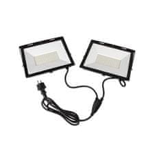 LED reflektor 2x100W +stojalo 4500K 80lm/W IP65 – komplet 