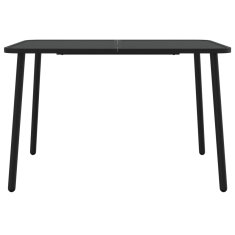 Vidaxl Vrtna miza antracitna 110x80x71 cm jeklo