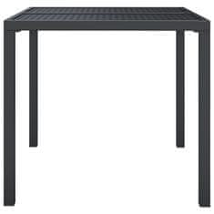 Vidaxl Vrtna miza antracitna 80x80x72 cm jeklo