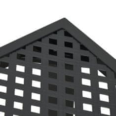 Vidaxl Vrtna miza antracitna 80x80x72 cm jeklo