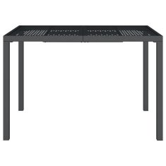 Vidaxl Vrtna miza antracitna 110x80x72 cm jeklo