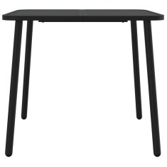 Vidaxl Vrtna miza antracitna 80x80x71 cm jeklo