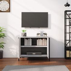 Vidaxl TV omarica z vrati siva sonoma 60x35x45 cm inženirski les