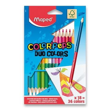 Maped Barvice Color'Peps Duo - dvostranske barvice, 36 barv