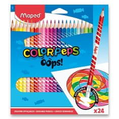 Maped - Brezlesne barvice Color´Peps Oops z radirko 24 kosov