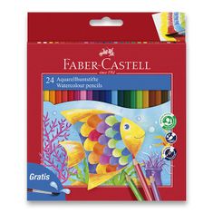 Faber-Castell Akvarelne barvice 24 barv + čopič