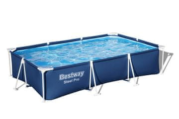 Bestway Bestway Steel Pro nadzemni bazen 300×201×66 cm, pravokoten, DuraPlus, 3.300 l
