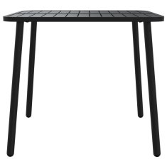 Vidaxl Vrtna miza antracitna 80x80x71 cm jeklo