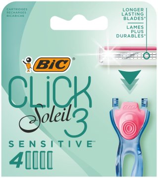 Bic Click Soleil 3 Sensitive vložki za britvice, 4 kosi