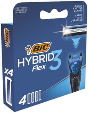 Bic Britvice System Hybrid Flex 3, 4 kosi, blister