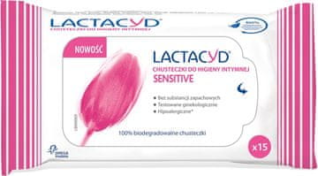 Lactacyd Sensitive robčki za intimno higieno 1 pakiranje - 15 kosov