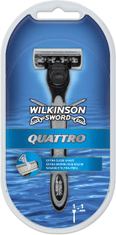 Wilkinson Sword Quattro moški brivnik + 1 glava