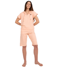 BERRAK Ženska bombažna pižama s kratkimi hlačami NICOLETA breskova BR-PI-9186_398781 XL