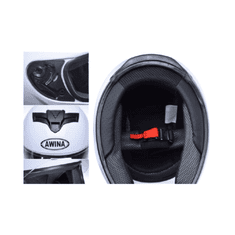 TIMMLUX Čelada integralna za moped, skuter, motor črna/bela velikost XL
