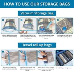 HOME & MARKER® Vakuumsko shranjevanje oblačil - komplet 20 vreč (5 velikosti) + ročna črpalka | STORAGEBAG
