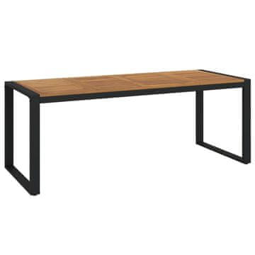 Vidaxl Vrtna miza z nogami U oblike 200x90x75 cm trden akacijev les