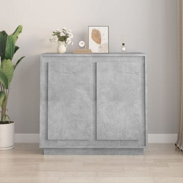 Vidaxl vidaXL Omarica betonsko siva 80x34x75 cm material na osnovi lesa