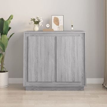 Vidaxl vidaXL Omarica, siva, hrast sonoma, 80x34x75 cm, material na osnovi lesa