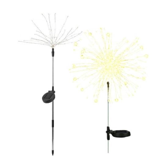 LUMILED 2x Solarna vrtna svetilka LED Dandelion LOTUS 80cm
