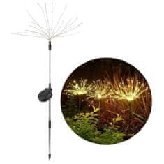 LUMILED 2x Solarna vrtna svetilka LED Dandelion LOTUS 80cm