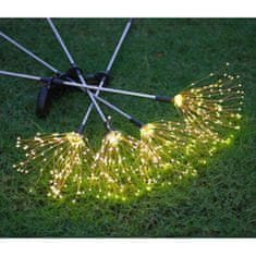 LUMILED 2x Solarna vrtna svetilka LED Dandelion LOTUS 80cm