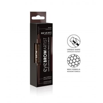 REVERS Eye Brow Artist avtomatski svinčnik za obrvi s čopičem - temno rjava 1 kos.