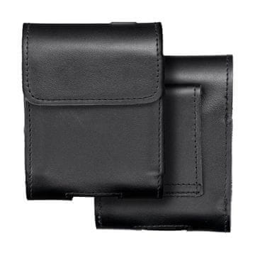 OEM Univerzalni usnjeni pasni etui ROYAL, vodoraven, velikost V, za SAMSUNG FLIP 1 / 2 / 3 / 4 / HUAWEI P50 Pocket / MOTOROLA RAZR 5G, črn