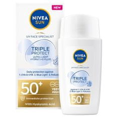 Nivea Krema za porjavitev kože OF 50+ Sun Triple Protect (Fluid) 40 ml