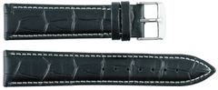 Active Pas usnje 1306 črn beli šiv 22mm