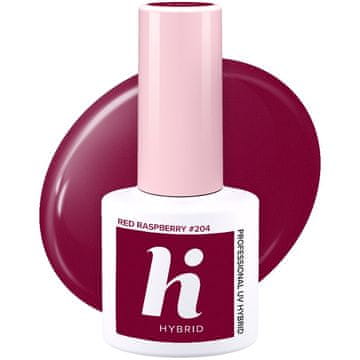 shumee Hi Hybrid hibridni lak za nohte št. 204 rdeča malina 5 ml