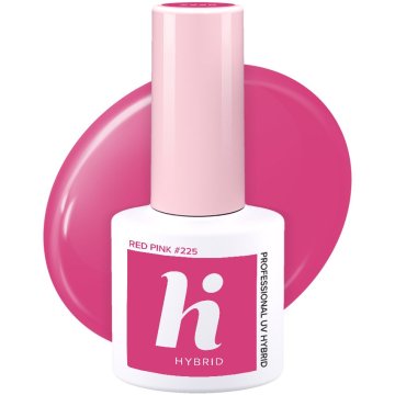 HI HYBRID Hibridni lak za nohte št. 225 rdeče roza 5 ml