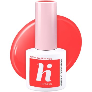 shumee Hi Hybrid hibridni lak za nohte št. 235 neonsko lososov 5 ml